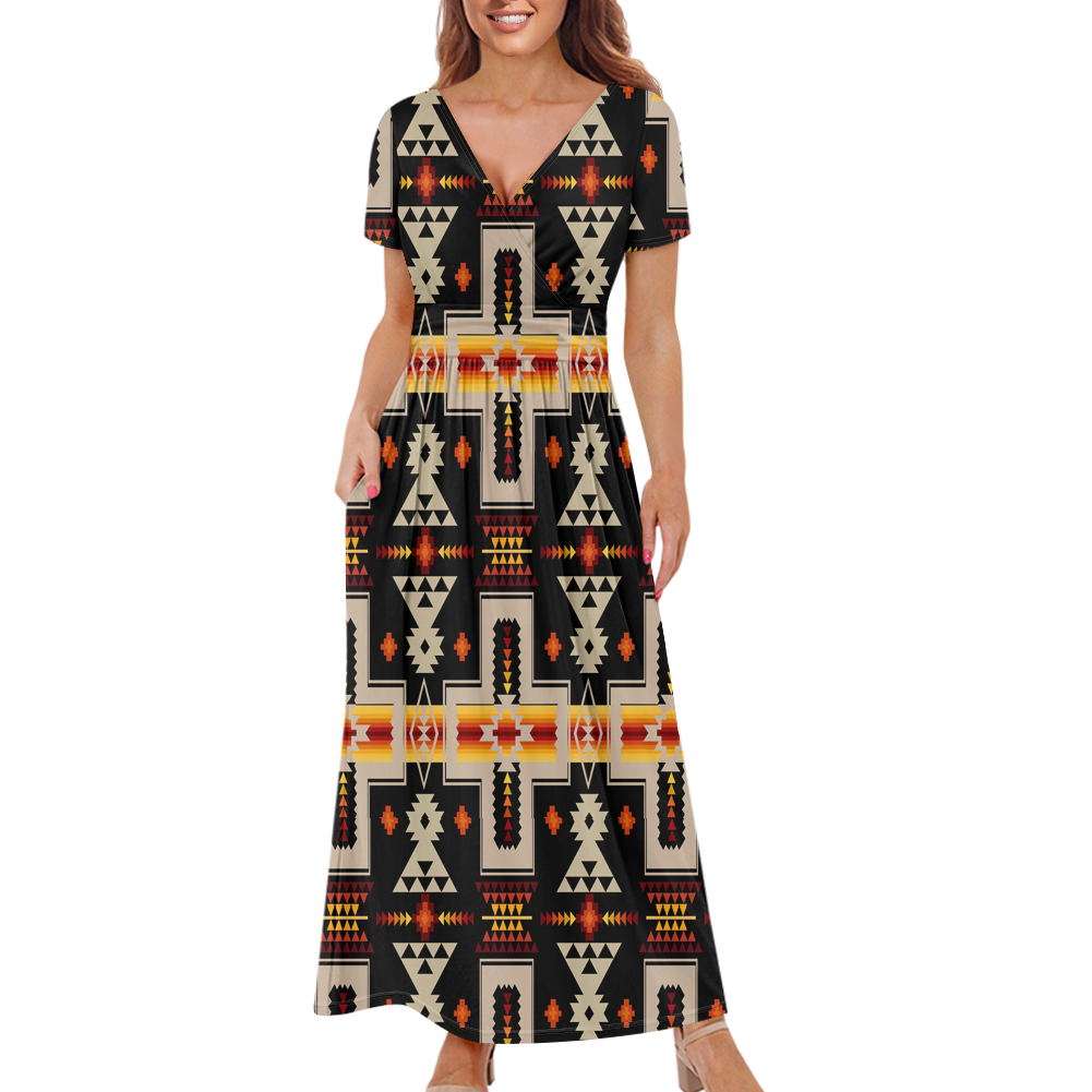 Powwow StoreGBNAT0006201 Pattern Native Ladies Dress