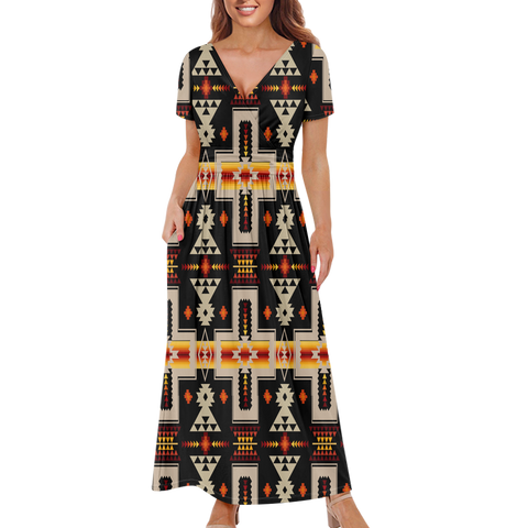 Powwow StoreGBNAT0006201 Pattern Native Ladies Dress