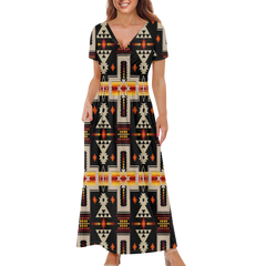 Powwow StoreGBNAT0006201 Pattern Native Ladies Dress