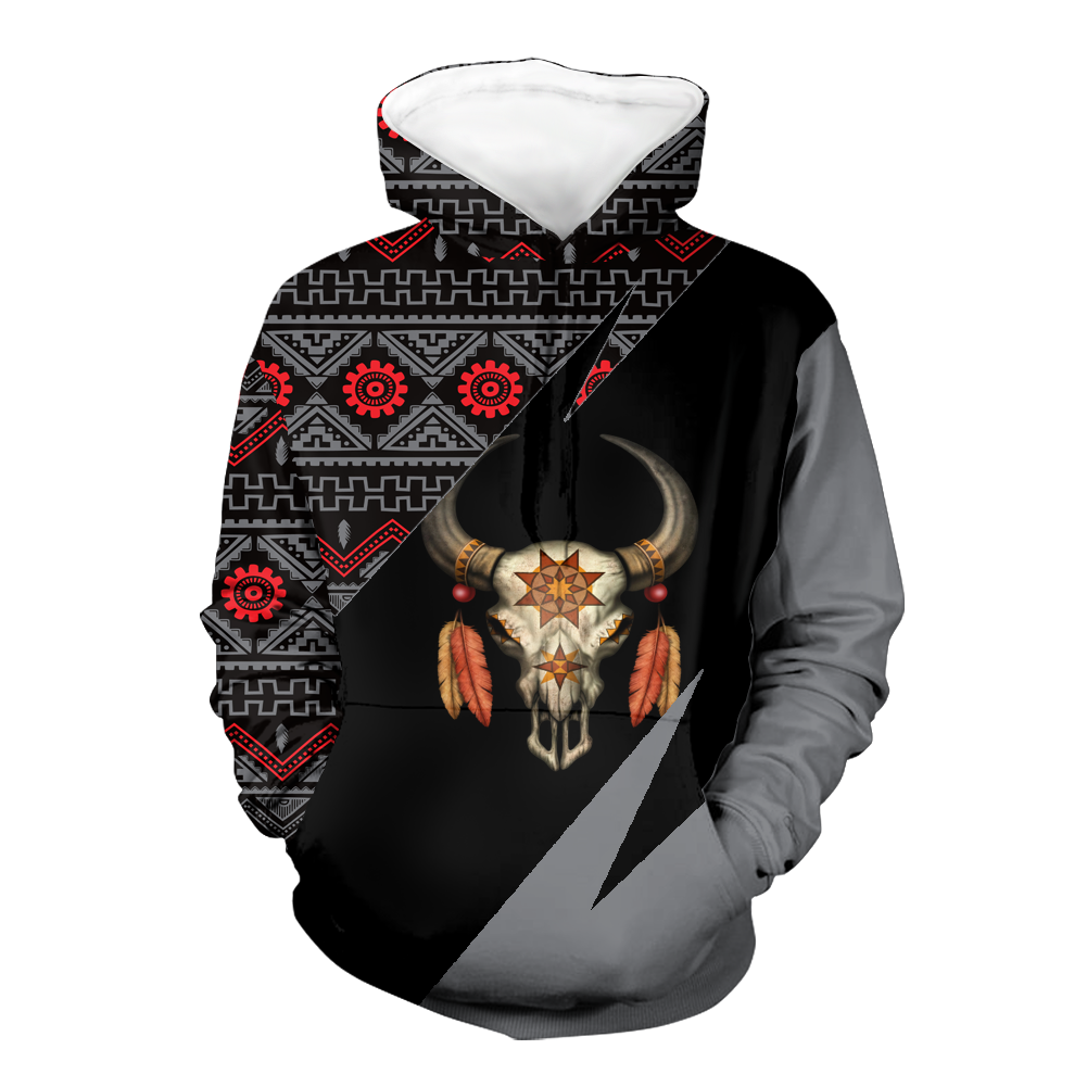 Powwow StoreHD0012127 Pattern Native Pride 3D Hoodie