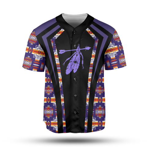 Powwow StoreBJ0005 Pattern Native Baseball Jersey