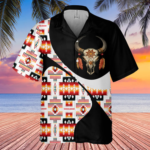 Powwow StoreGBHW001032 Tribe Design Native American Hawaiian Shirt 3D