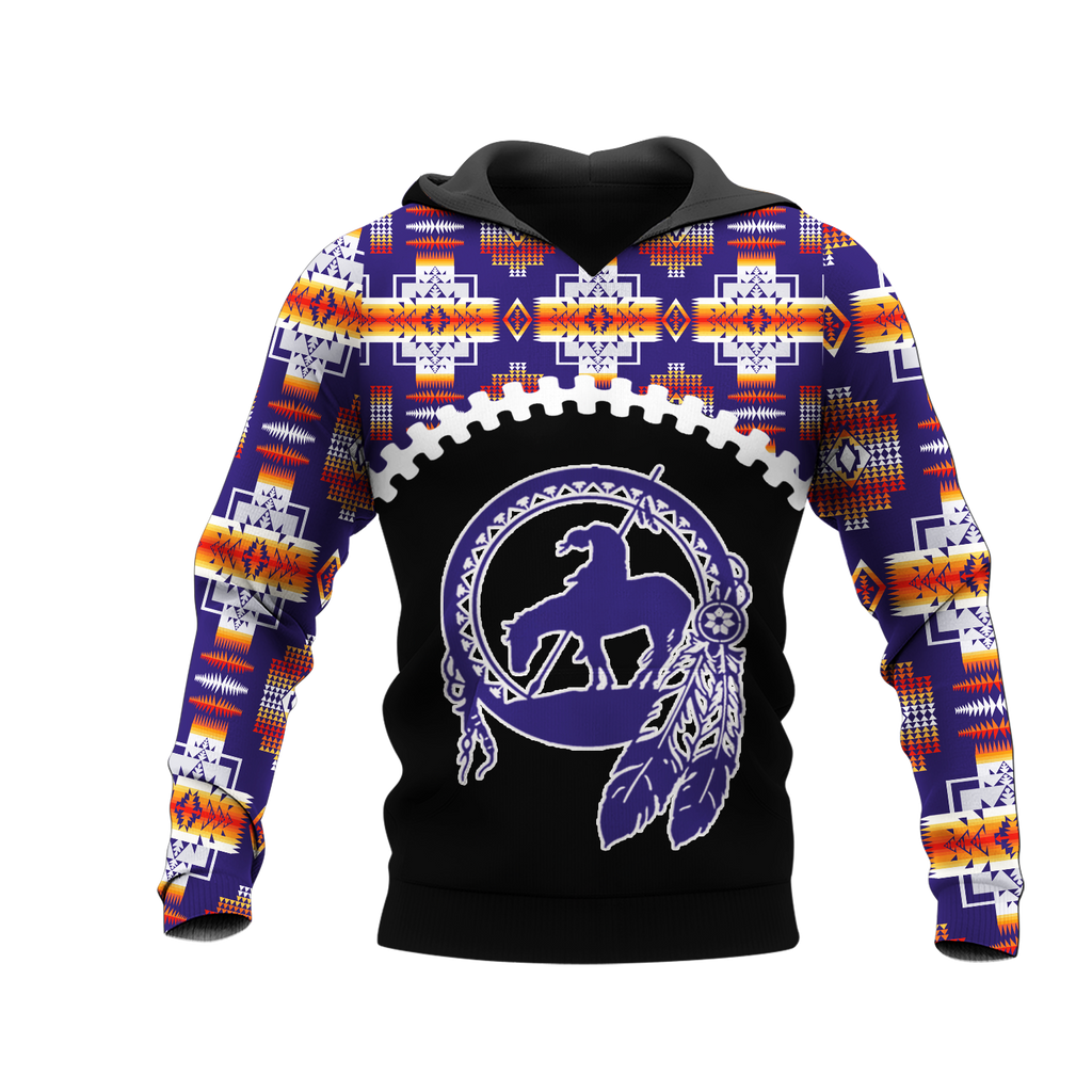 Powwow StoreHD0012277 Pattern Native Pride 3D Hoodie