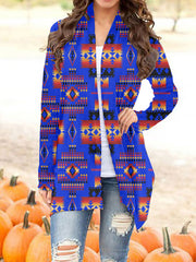 Powwow StoreGBNAT0004606 Tribe Design Native Women's Cardigan With Long Sleeve