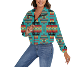 Powwow StoreGBNAT0004601 Pattern Native American Women's Zip Jacket