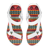 GB-NAT00029 Pattern Native American Open Toes Sandals