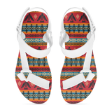 Powwow Storegb nat00029 pattern native american open toes sandals