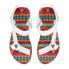Powwow Storegb nat00029 pattern native american open toes sandals