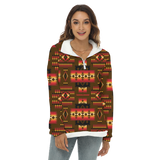GB-NAT00046-08 Native American Women's Borg Fleece Sweatshirt