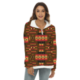 Powwow StoreGBNAT0004608 Native American Women's Borg Fleece Sweatshirt