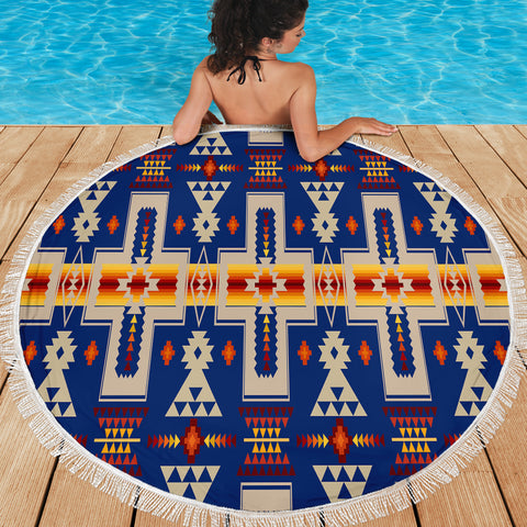 Powwow StoreGBNAT0006204 Native American Design Beach Blanket