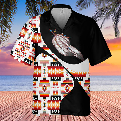 GB-HW001035 Tribe Design Native American Hawaiian Shirt 3D