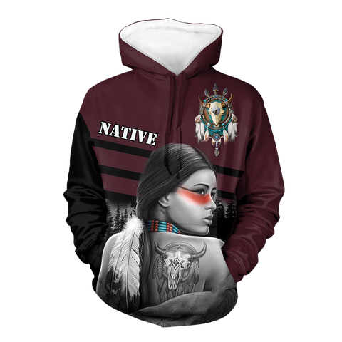 Powwow StoreHD0012525 Pattern Native Pride 3D Hoodie