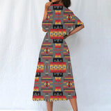 Powwow Storegb nat00046 11 pattern native womens elastic waist dress