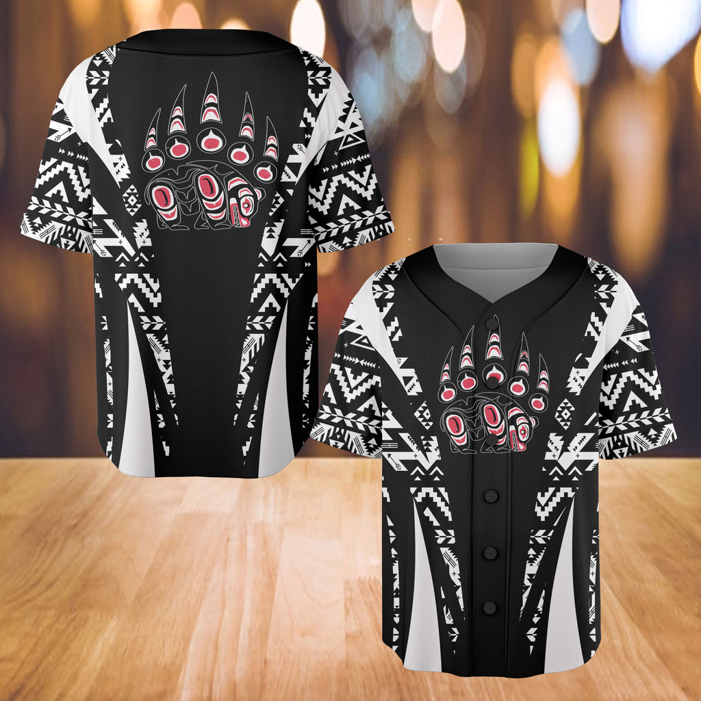 Powwow StoreBJ000167 Pattern Native Baseball Jersey