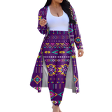 Powwow StoreGBNAT0054902 Tribe Design Native American Cardigan Coat Long Pant Set