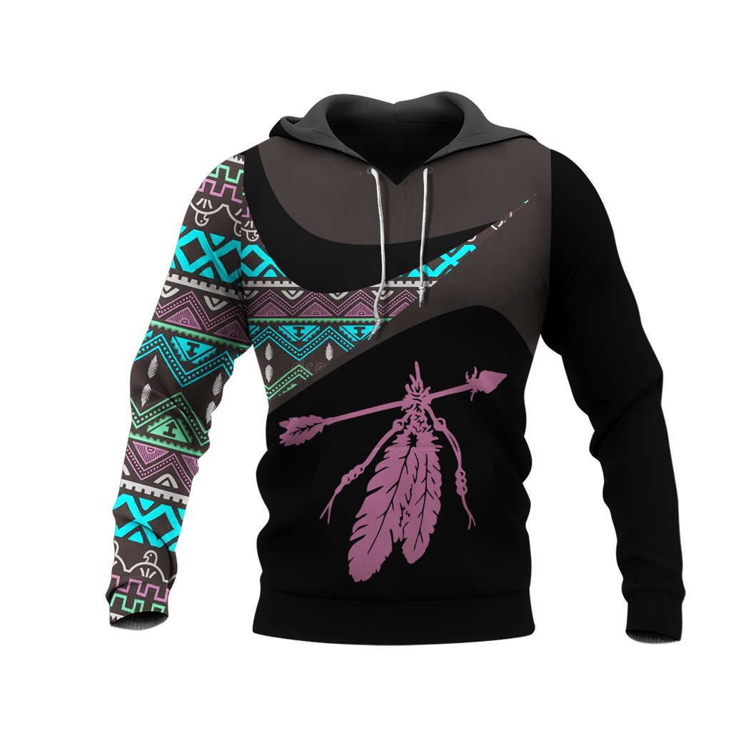 Powwow StoreHD0011440 Pattern Native Pride 3D Hoodie