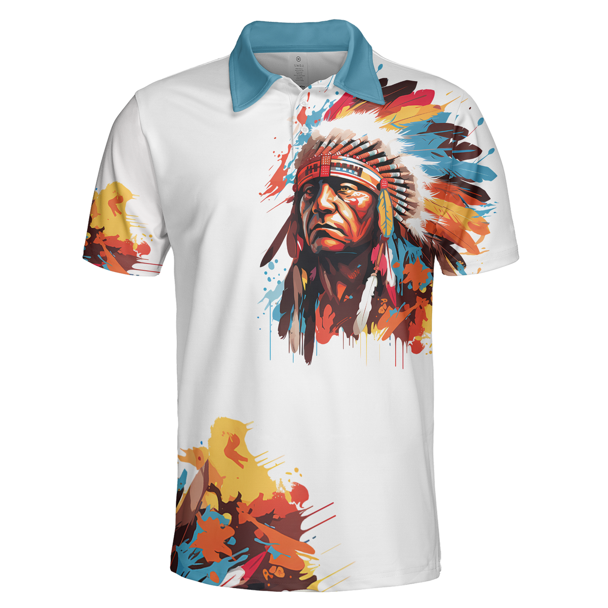 POLO0073 Native American  Polo T-Shirt 3D