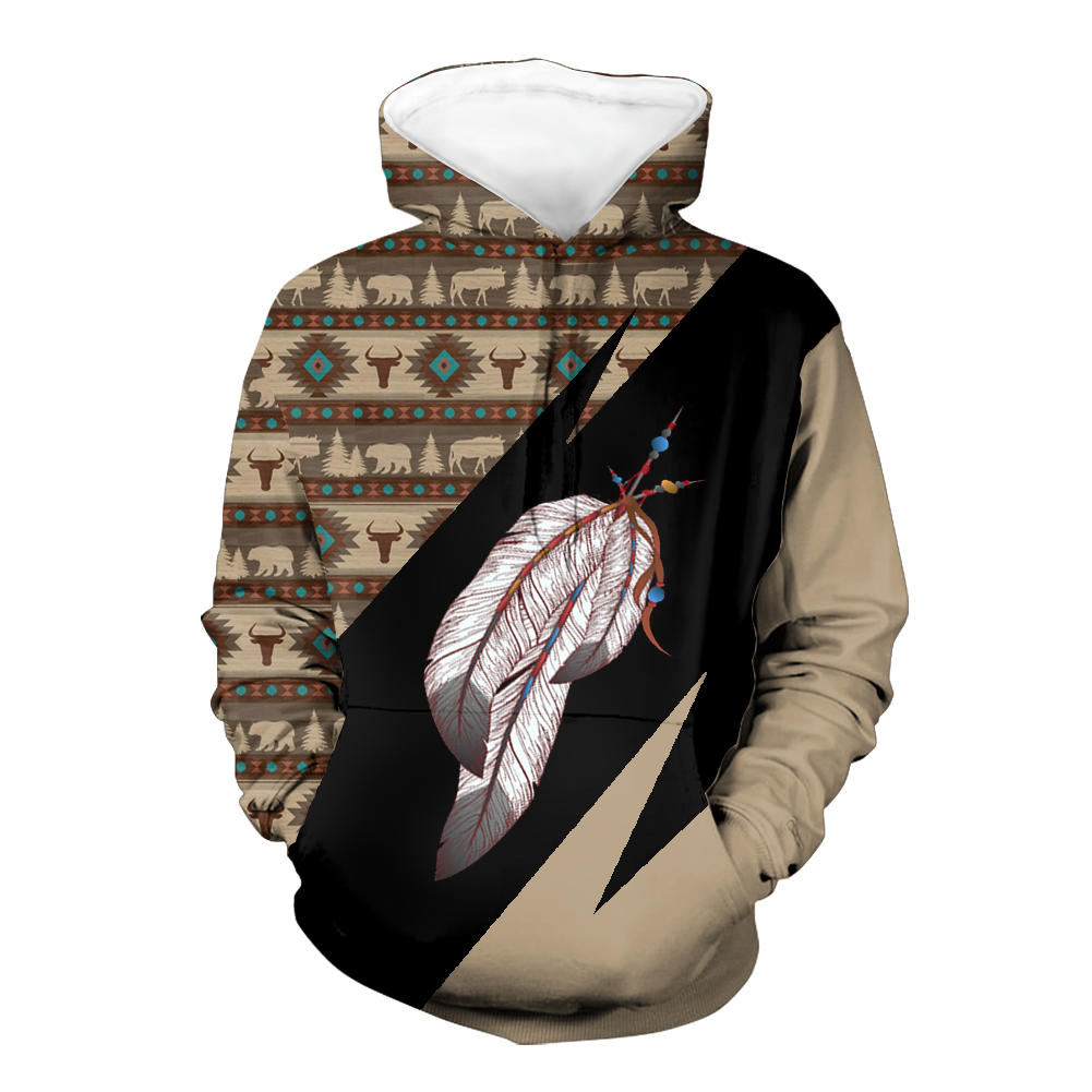 Powwow StoreHD0012168 Pattern Native Pride 3D Hoodie