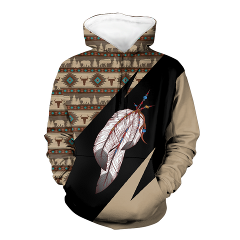 Powwow StoreHD0012168 Pattern Native Pride 3D Hoodie