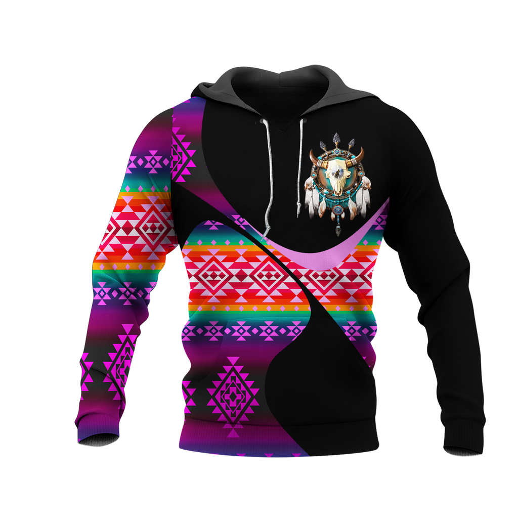 Powwow StoreHD0011676 Pattern Native Pride 3D Hoodie