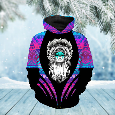 Powwow StoreHD0011752 Pattern Native Pride 3D Hoodie