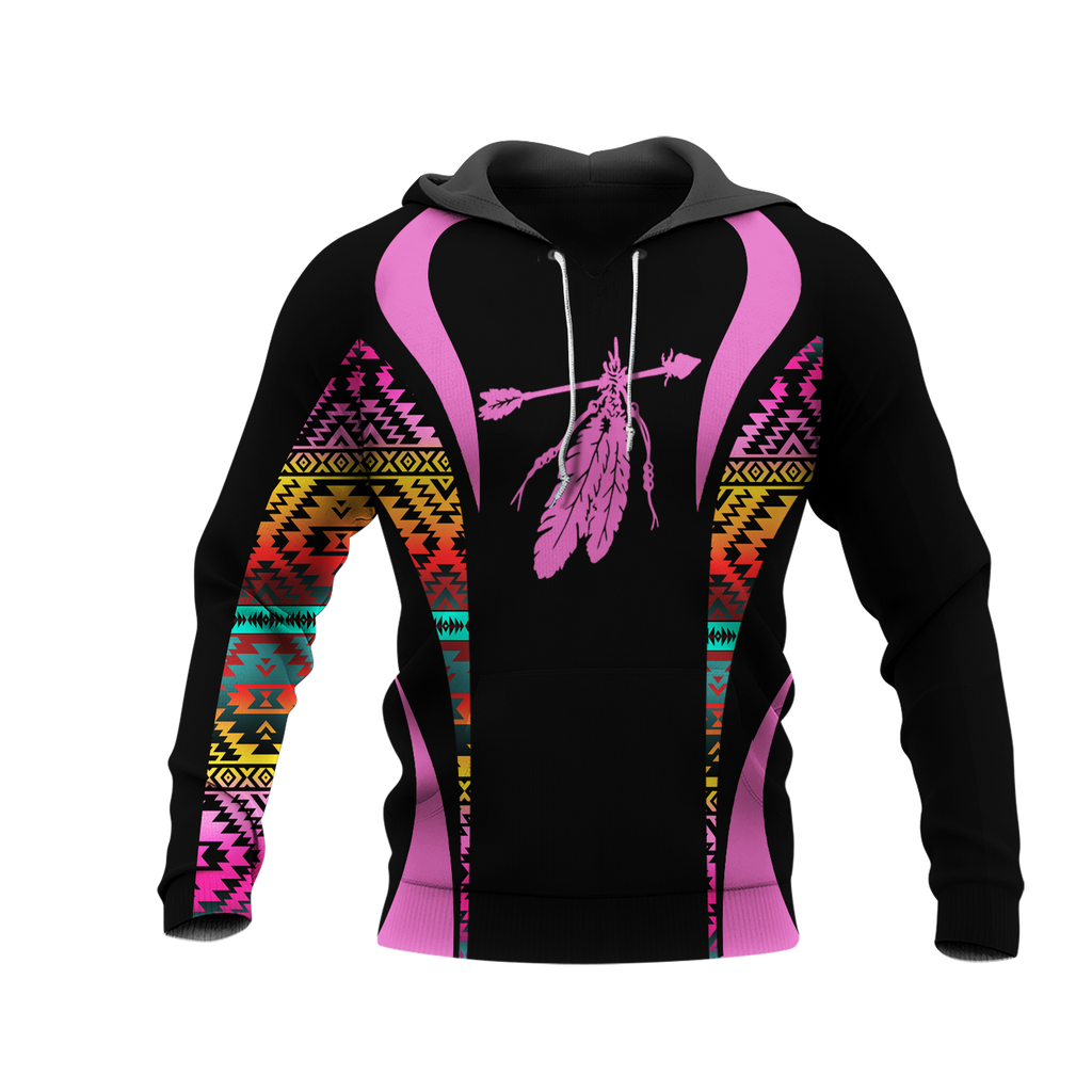 Powwow StoreHD0011569 Pattern Native Pride 3D Hoodie