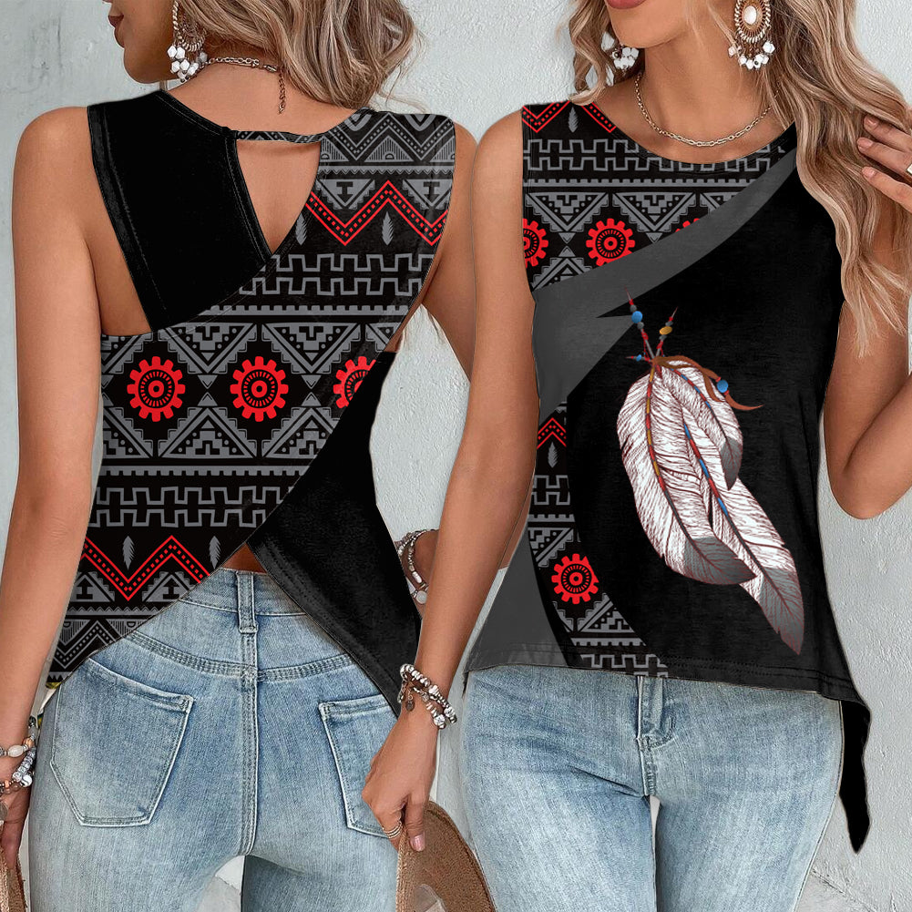 Powwow StoreCBT0048 Pattern Native Cross Back Top