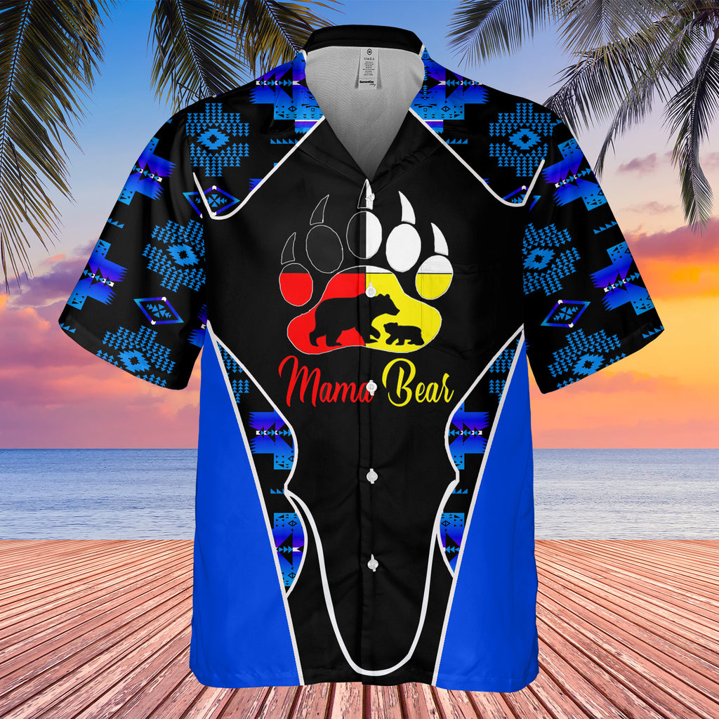 Powwow StoreGBHW000544 Tribe Design Native American Hawaiian Shirt 3D