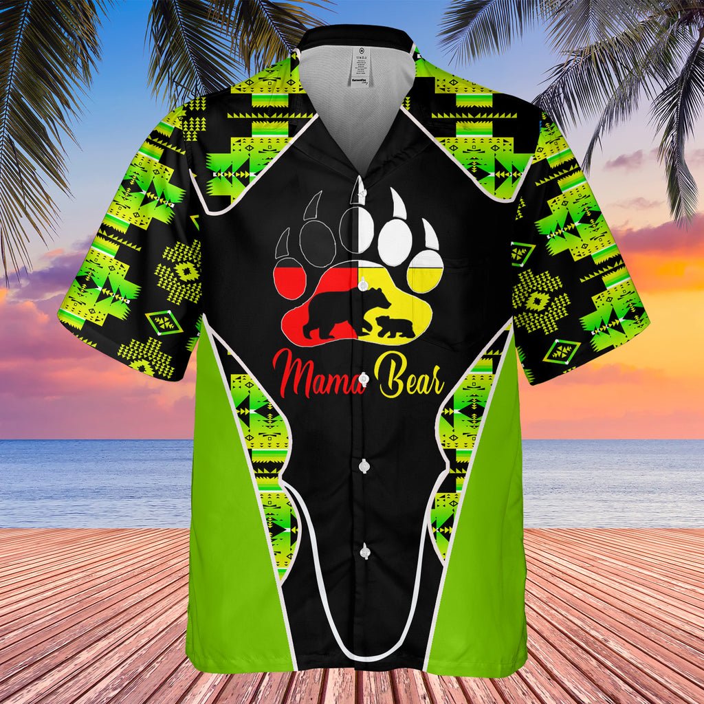 Powwow StoreGBHW000552 Tribe Design Native American Hawaiian Shirt 3D