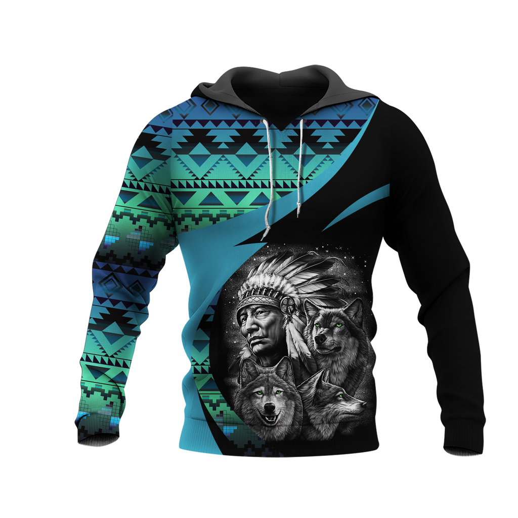 Powwow StoreHD0011306 Pattern Native Pride 3D Hoodie