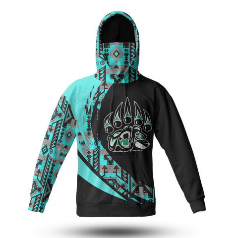 Powwow StoreHWM0051 Pattern Tribal Native 3D Hoodie With Mask