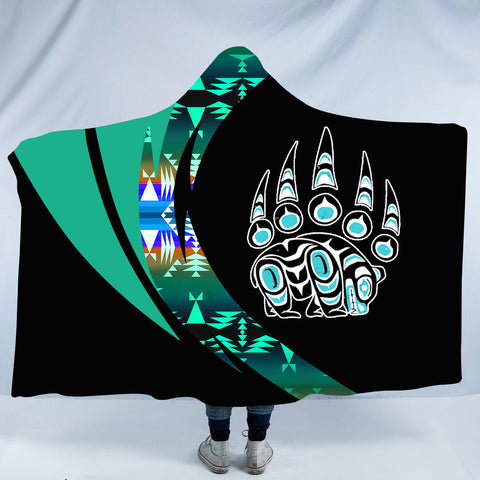 HDB00147 Pattern Native American Design Hooded Blanket