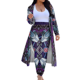 Powwow StoreGBNAT0002303 Tribe Design Native American Cardigan Coat Long Pant Set