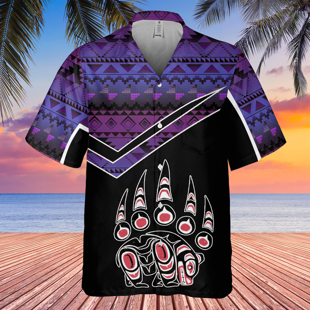 Powwow StoreGBHW000558 Tribe Design Native American Hawaiian Shirt 3D