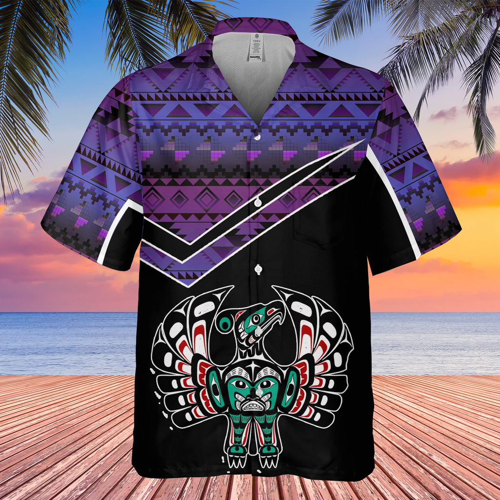 Powwow StoreGBHW000559 Tribe Design Native American Hawaiian Shirt 3D