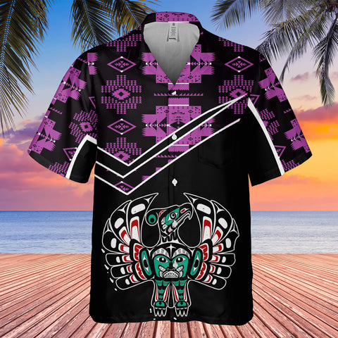 Powwow StoreGBHW000560 Tribe Design Native American Hawaiian Shirt 3D