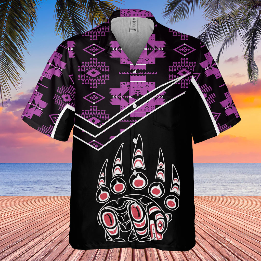 Powwow StoreGBHW000561 Tribe Design Native American Hawaiian Shirt 3D