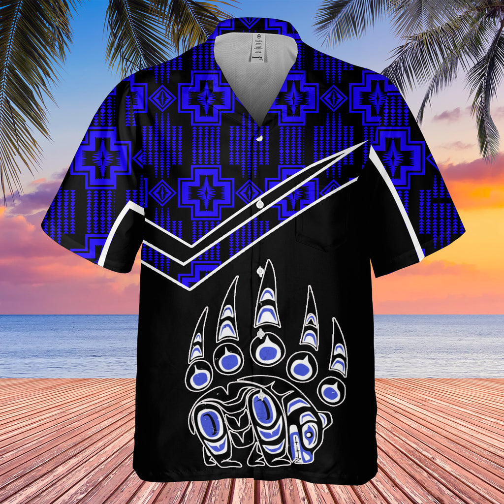 Powwow StoreGBHW000562 Tribe Design Native American Hawaiian Shirt 3D