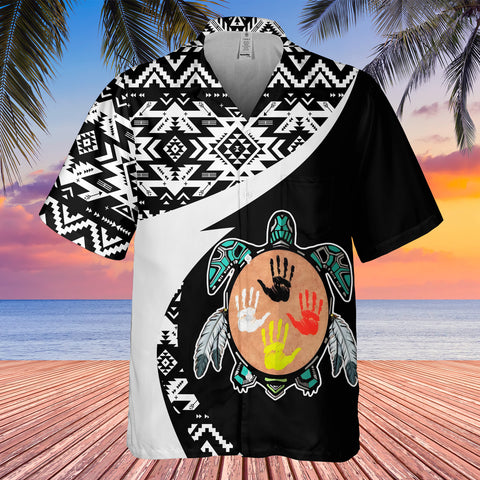 GB-HW000998 Tribe Design Native American Hawaiian Shirt 3D