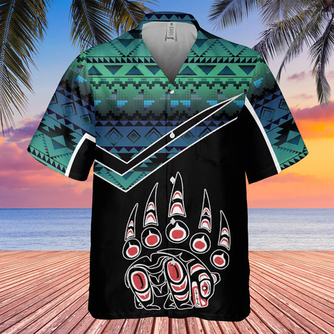 Powwow StoreGBHW000566 Tribe Design Native American Hawaiian Shirt 3D