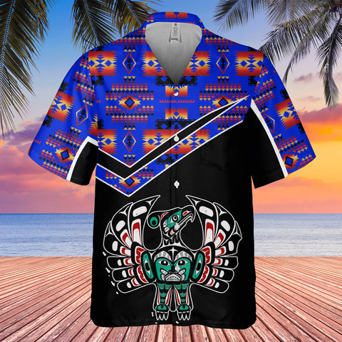 Powwow StoreGBHW000570 Tribe Design Native American Hawaiian Shirt 3D