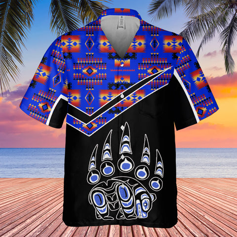 Powwow StoreGBHW000571 Tribe Design Native American Hawaiian Shirt 3D