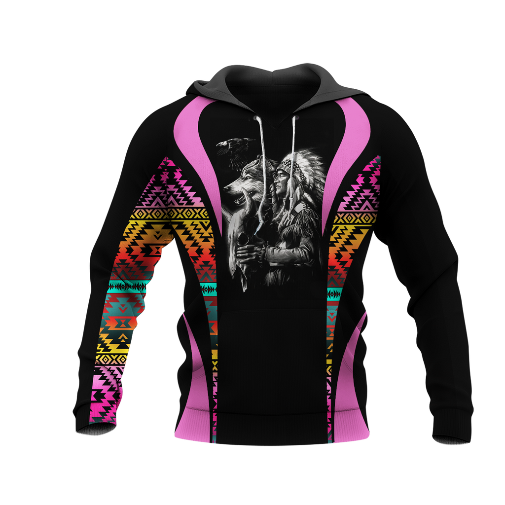 Powwow StoreHD0011573 Pattern Native Pride 3D Hoodie