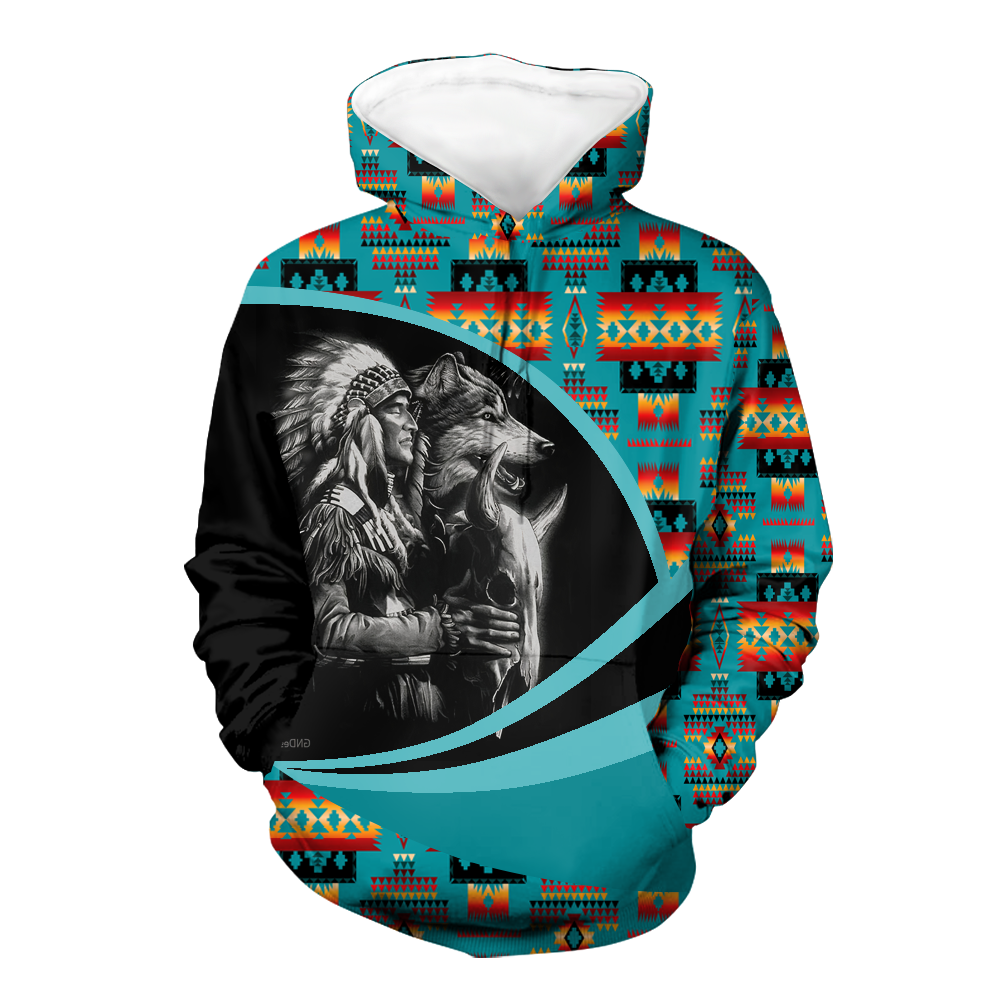 Powwow StoreHD0011510 Pattern Native Pride 3D Hoodie