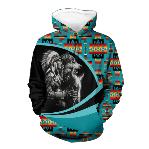 Powwow StoreHD0011510 Pattern Native Pride 3D Hoodie