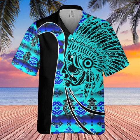 Powwow StoreGBHW000578 Tribe Design Native American Hawaiian Shirt 3D