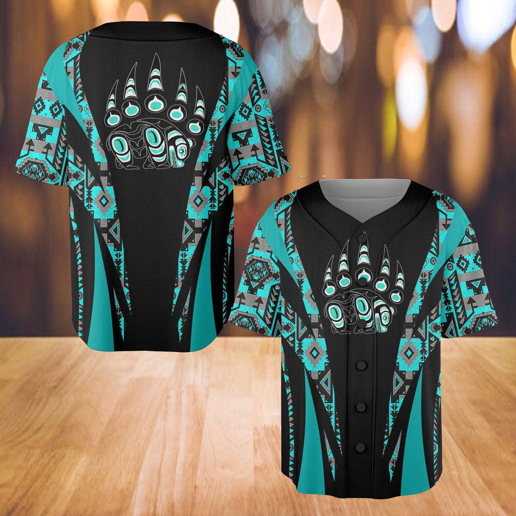 Powwow StoreBJ000172  Pattern Native Baseball Jersey