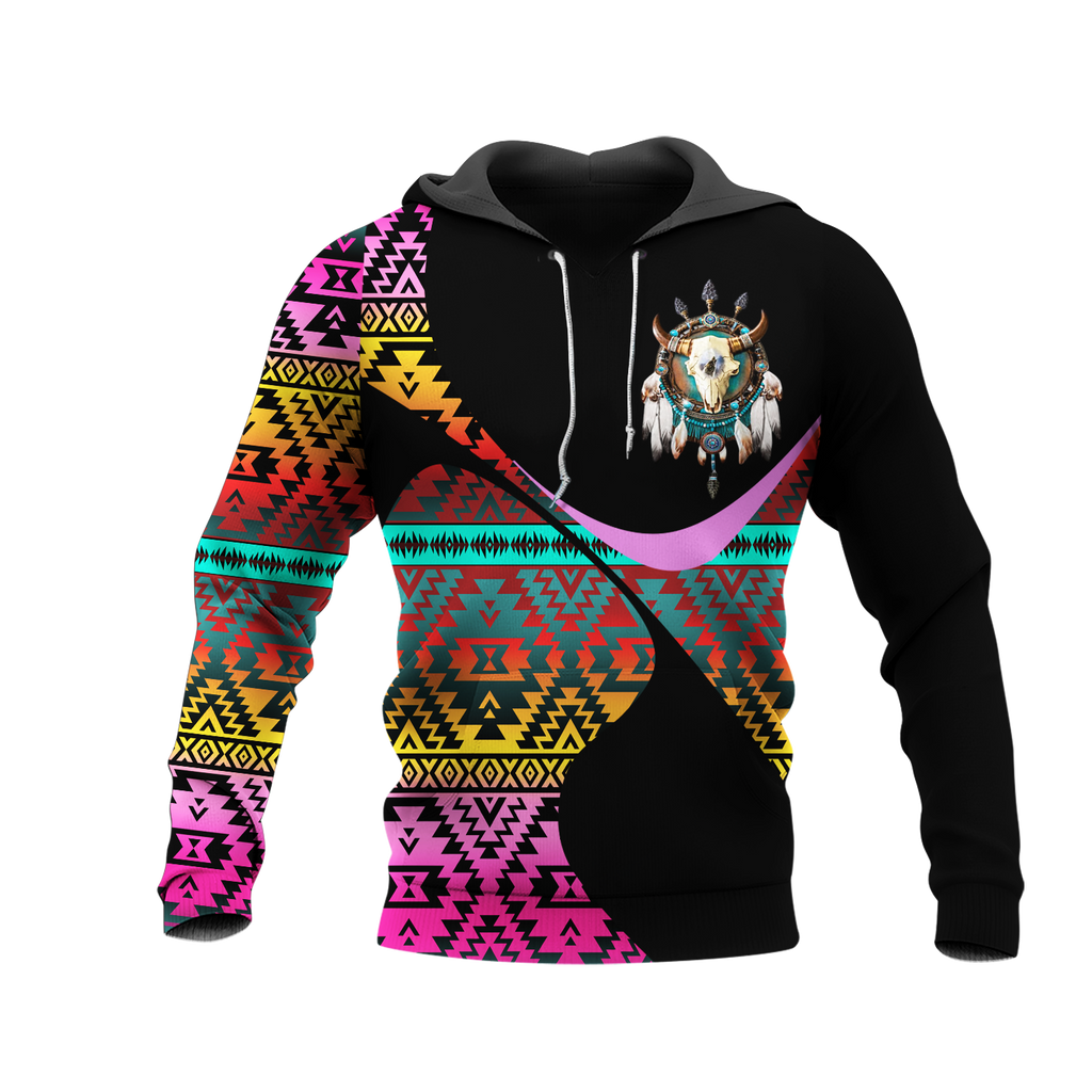 Powwow StoreHD0011679 Pattern Native Pride 3D Hoodie