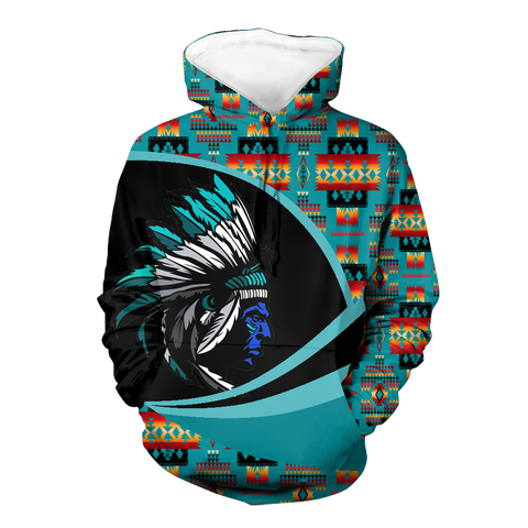 Powwow StoreHD0011509 Pattern Native Pride 3D Hoodie